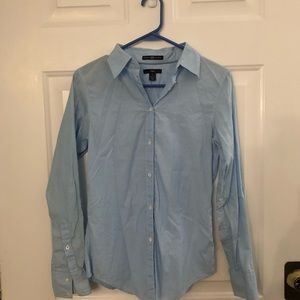 Gap Blue & White Pinstriped Button Down